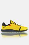 Mens UK6 Lace Up Casual Sneakers in Yellow-Black