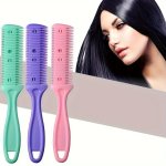 Macaron Color Hair Razor Comb Double-sided Hair Cutting Comb Hair Trimmer Comb Hair Thinning Comb For All Hair Type