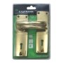 Lockset 3 Lever Sabs Lock + Brass Plated Handle