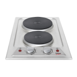 Univa UDH02SS Hob: 500MM Solid Plate Stainless Steel Hob With Control Panel