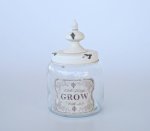 Small Glass Jar ‘grow’ 24X15.5CM