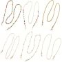 6PCS Eyeglass Chain For Women Golden Strap Holder Beaded Eyeglasses Lanyard