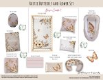 Cot Duvet Bedding Rustic Butterfly And Flower Set