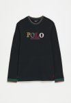 Polo Boys Kyle Textured Long Sleeve Tee - Navy