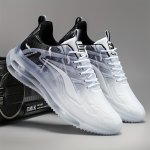 Men's Fashion Street & Sport Style Running Shoes Shock-absorbent Preppy Training Sneakers With Anti-slip Laces Lightweight Low Top Athletic Shoes For Training Hiking Daily