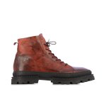 High-top Lace Up Boot -burgundy