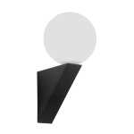 Moon Metal And Glass Wall Light Black White - White