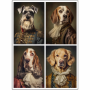 Tear Resistant Deco Print A6 Baroque Dogs