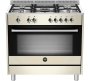 La Germania RUS95C61LDCR Stainless Steel Automatic Gas Stove With Oven 5 Burners