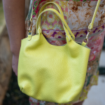 Genuine Leather Shopper Bag - Lemon Free