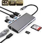 USB Type-c Multiport Adapter For Laptop Macbook Pro 8 In 1