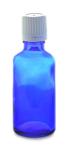 20ML Blue Glass Bottle With Fast Flow Dropper Cap - White