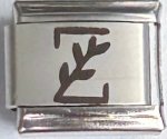 9MM Laser Italian Charm - Letter Z