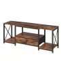 Tv Stand With Fabric Drawer For 50 55 Inches Tv Entertainment Center