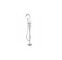 Devario Premio Freestanding Bath Mixer Round Brass -chrome