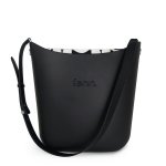 Black Pattern Inner Silver Zip Black Flat Handle Silver Trim
