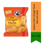 Bakers MINI Ginger Nuts Biscuits Bulk 24X40G - 40G