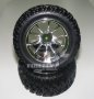 – 1:10 Monster Truck Tires – Mounted – Chrome 1 Pair
