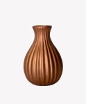 Vase Copper Ribbed 15 X 4CM