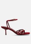 Lychee Strappy Heel - Burgundy Velvet