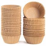 Caperci Standard Natural Cupcake Liners 500 Count No Smell Grease-proof Paper Muffin Liners Food-grade Baking Cups For Cupcakes