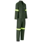 Acid Resistant Poly Cotton Conti Suit - Reflective Arm Legs & Back - Olive 44