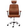 Contemporary Design Pu Leather Office Arm Chair With Reclinable Backrest