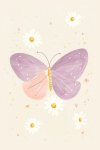 Butterfly And Daisies - Wall Art Print - A1