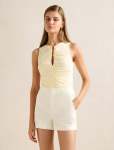 Brynn Beaded Keyhole Top - 16 Buttercup