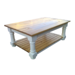 Traditional Turned Leg Coffee Table - South African Pine Clear Varnish