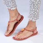 Medallion Thong Sandals - Pink orange - 8