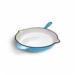 Enamel Cast Iron Frying Pan Blue