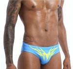 Blue Briefs With Tribal Print And Rainbow Flag
