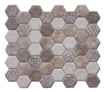 Concrete Brown Glass Blend Mosaic