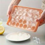 1PC Easy-release Ice Ball Maker - Flexible Plastic Sphere Tray For Freezer Perfect For Cocktails & Whiskey Kitchen Gadget Ice Ma