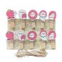 10PCS 35X7MM Fruits Lovely Wood Pegs Clothepin Clip Office Party Decoration