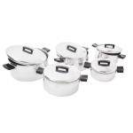 10 Pce Aluminium Solid Lid Pot Set SET-J7
