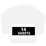 Htvront White Permanent Vinyl - 14 Pack 12" X 12" Glossy White Bundle For Cutting Machines Permanent Adhesive Vinyl Sheets For C