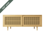Rattania Oak Compact Media Unit