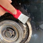 1PC Stainless Steel Scraper - Multi-surface Cleaning Tool Durable Easy-grip Handle For Kitchen Bathroom Bbq Outdoor & Car Use -