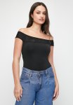 Sheer Bandeau Bodysuit - Black