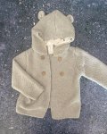 Clicks Grey Knitted Hoodie 6 12M