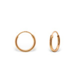 C721-C31262 - Rose Gold Over Sterling Silver Round Hoop Earrings 10MM