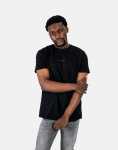 Centre Print Black T-Shirt - XXL Black