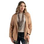 Zip Up Hooded Cardi - Toast Free