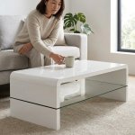 Arch High Gloss Coffee Table White