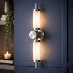 Satin Chrome Modern LED Wall Light For Home Interior