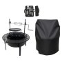 60CM Mega Fire Pit & Braai Grill With Cover & Braai Tool Set