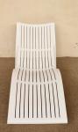 White Pvc Recliner Lounger 77X1.8X66CM