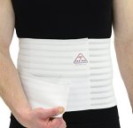 Ita-med Men's Breathable Elastic Abdominal Binder For Post-surgery Recovery & Umbilical Hernia Support 9" Wide Body-shaping Effe